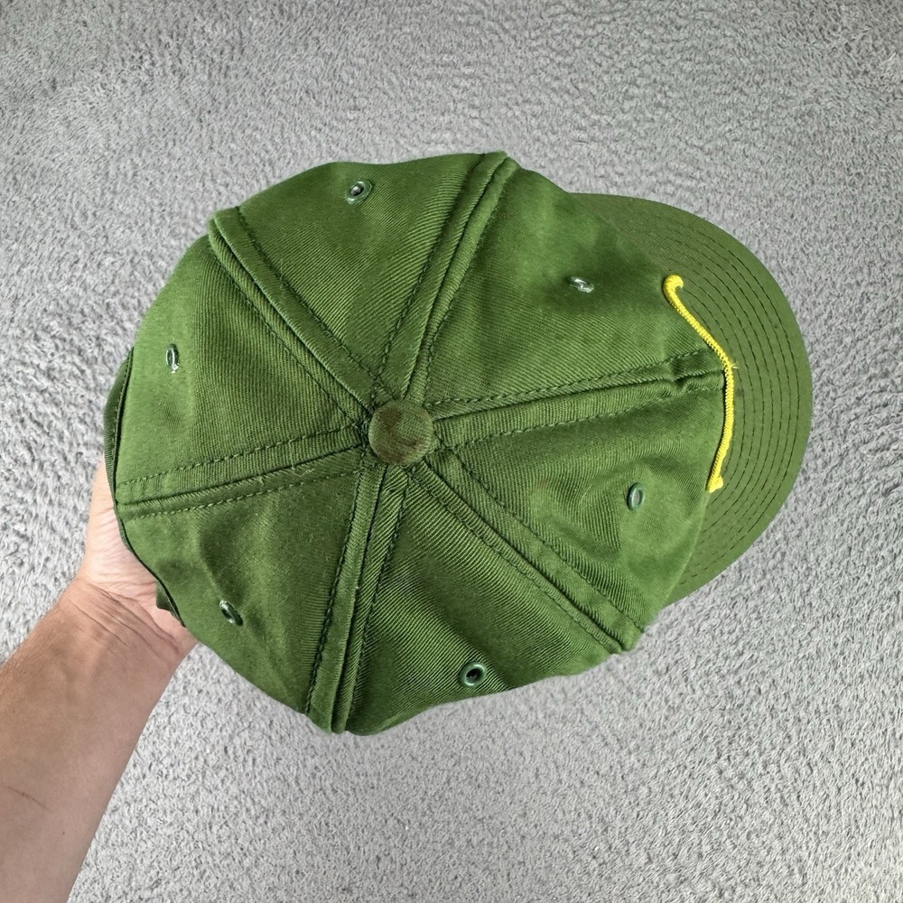 VINTAGE John Deere Patch Trucker Snapback Hat Green Louisville Mfg USA 1970s - Picture 7 of 9